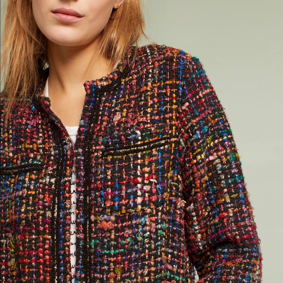 ANTHROPOLOGIE - Tweed Berwyn Top Coat Multi, S/P - Picture 4 of 5